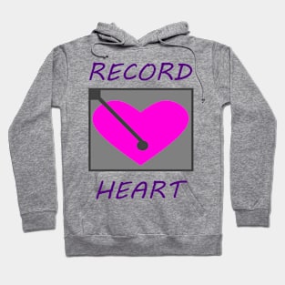 Record Playing Heart Hoodie